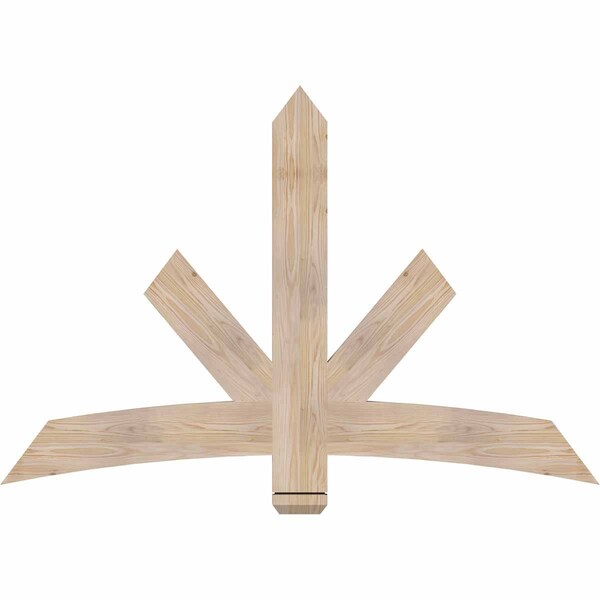 Ekena Millwork Alberta Smooth Timber Gable Bracket, Douglas Fir, 60"W x 40"H x 1 1/2"D x 5 1/2"F, 16/12 Pitch GBW060X40X0206ALB00SDF - main